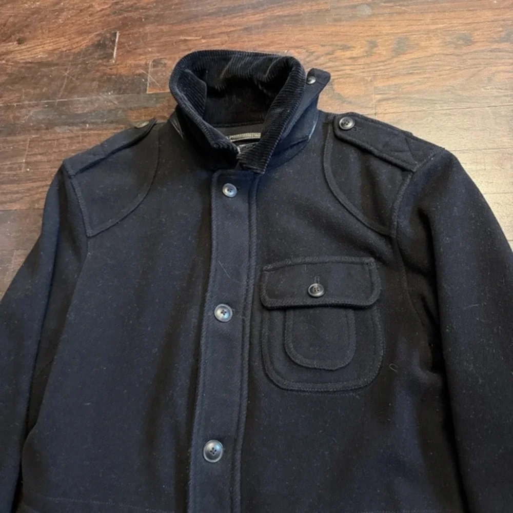 Vintage Polo Ralph Lauren Wool Hunting Jacket M65 Black Lined Sz Small